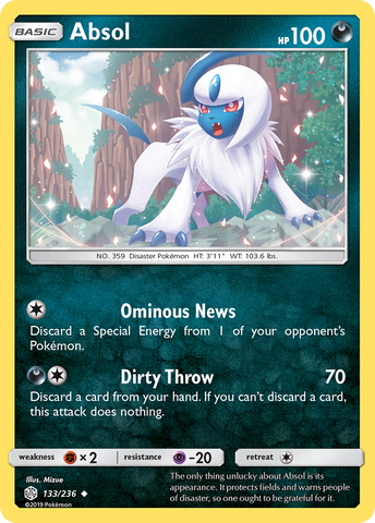 Absol (133/236) [Sun & Moon: Cosmic Eclipse] Pokémon