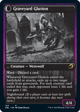 Graveyard Trespasser // Graveyard Glutton [Innistrad: Double Feature] Magic: The Gathering
