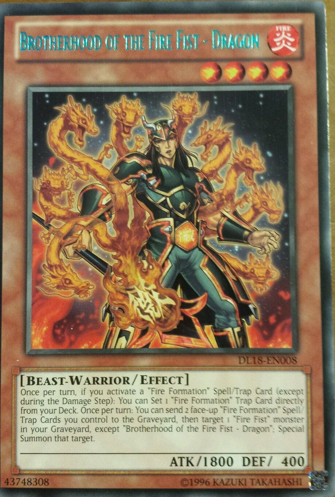 Brotherhood of the Fire Fist - Dragon (Green) [DL18-EN008] Rare Yu-Gi-Oh!