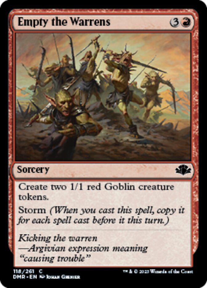 Empty the Warrens [Dominaria Remastered] Magic: The Gathering