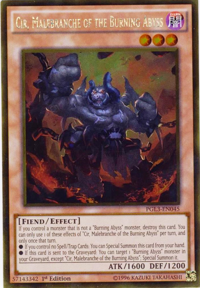 Cir, Malebranche of the Burning Abyss [PGL3-EN045] Gold Rare Yu-Gi-Oh!