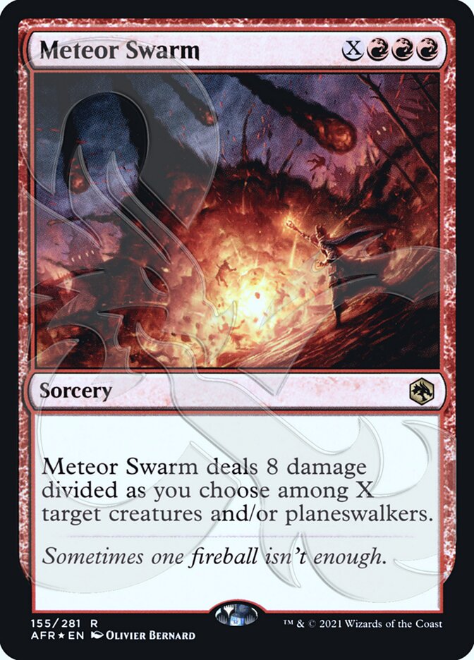 Meteor Swarm (Ampersand Promo) [Dungeons & Dragons: Adventures in the Forgotten Realms Promos] Magic: The Gathering