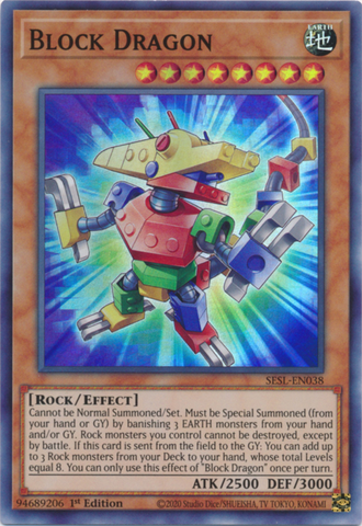 Block Dragon [SESL-EN038] Super Rare Yu-Gi-Oh!