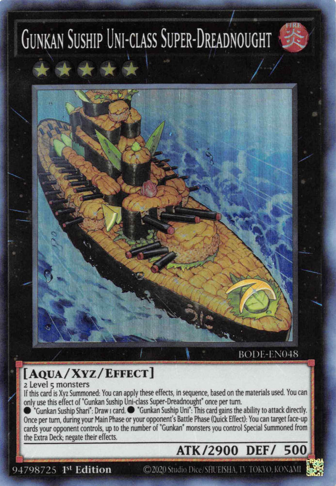 Gunkan Suship Uni-class Super-Dreadnaught [BODE-EN048] Super Rare Yu-Gi-Oh!