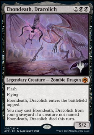 Ebondeath, Dracolich (Promo Pack) [Dungeons & Dragons: Adventures in the Forgotten Realms Promos] Magic: The Gathering