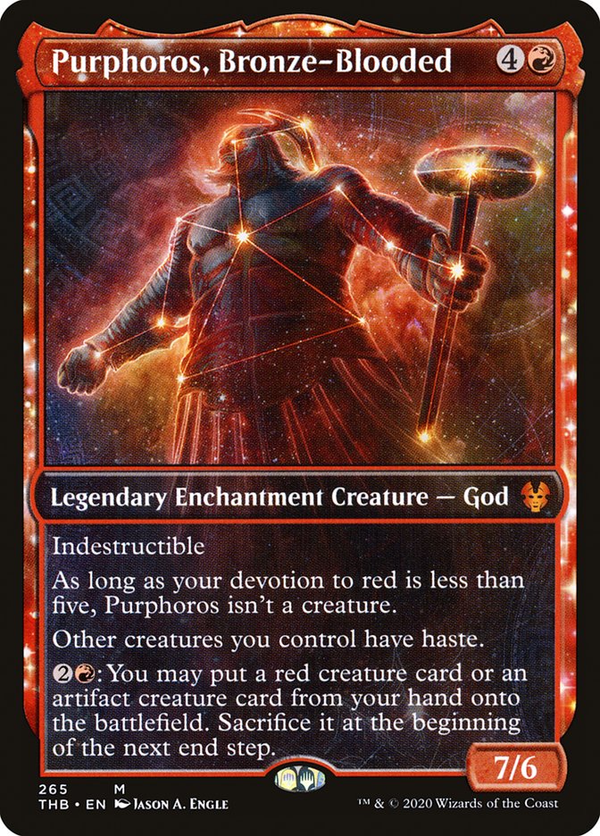 Purphoros, Bronze-Blooded (Showcase) [Theros Beyond Death] Magic: The Gathering