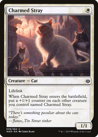 Charmed Stray [War of the Spark] Magic: The Gathering