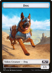 Cat (020) // Dog Double-Sided Token [Core Set 2021 Tokens] Magic: The Gathering