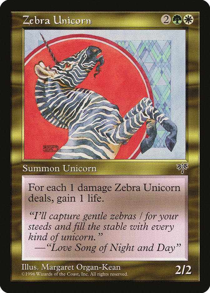 Zebra Unicorn [Mirage] Magic: The Gathering