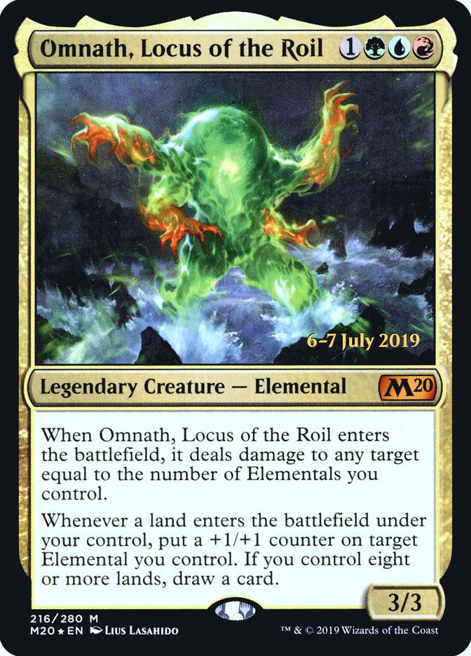 Omnath, Locus of the Roil [Core Set 2020 Prerelease Promos] Magic: The Gathering