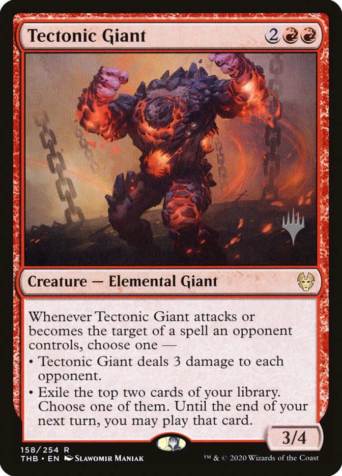 Tectonic Giant (Promo Pack) [Theros Beyond Death Promos] Magic: The Gathering