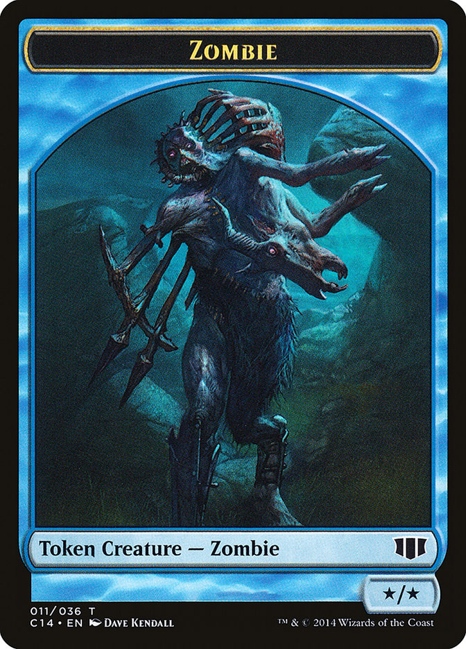 Whale // Zombie (011/036) Double-Sided Token [Commander 2014 Tokens] Magic: The Gathering