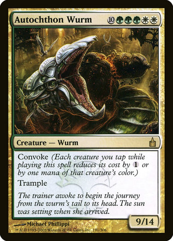 Autochthon Wurm [Ravnica: City of Guilds] Magic: The Gathering