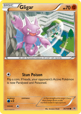 Gligar (36/108) [XY: Roaring Skies] Pokémon