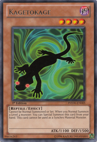 Kagetokage [PHSW-EN005] Rare Yu-Gi-Oh!
