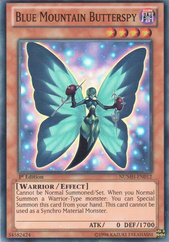 Blue Mountain Butterspy [NUMH-EN012] Super Rare Yu-Gi-Oh!