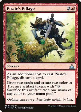 Pirate's Pillage [Rivals of Ixalan] Magic: The Gathering
