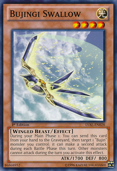Bujingi Swallow [LVAL-EN028] Common Yu-Gi-Oh!