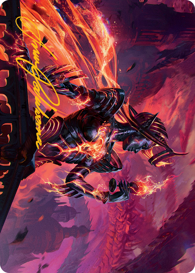 Ayara, Furnace Queen Art Card (Gold-Stamped Signature) [March of the Machine Art Series] Magic: The Gathering