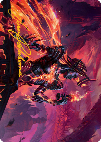 Ayara, Furnace Queen Art Card (Gold-Stamped Signature) [March of the Machine Art Series] Magic: The Gathering