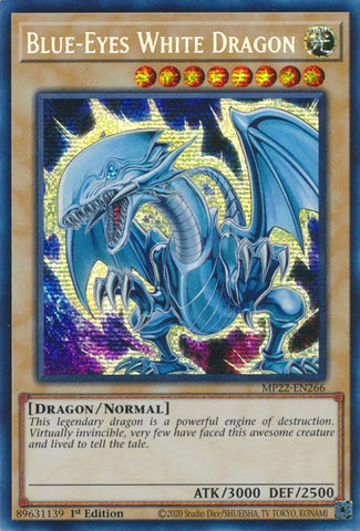 Blue-Eyes White Dragon [MP22-EN266] Prismatic Secret Rare Yu-Gi-Oh!