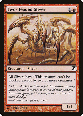 Two-Headed Sliver [Time Spiral] Magic: The Gathering