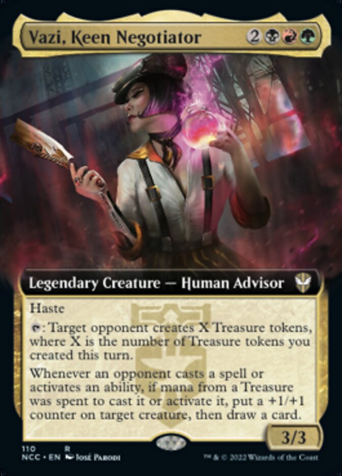 Vazi, Keen Negotiator (Extended Art) [Streets of New Capenna Commander] Magic: The Gathering