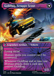 Goldbug, Humanity's Ally // Goldbug, Scrappy Scout (Shattered Glass) [Transformers] Magic: The Gathering