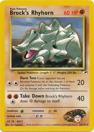 Brock's Rhyhorn (22/132) [Gym Heroes Unlimited] Pokémon