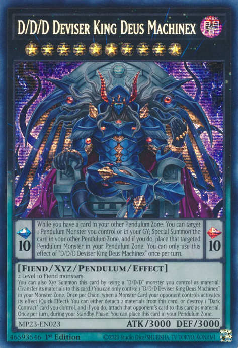 D/D/D Deviser King Deus Machinex [MP23-EN023] Prismatic Secret Rare Yu-Gi-Oh!