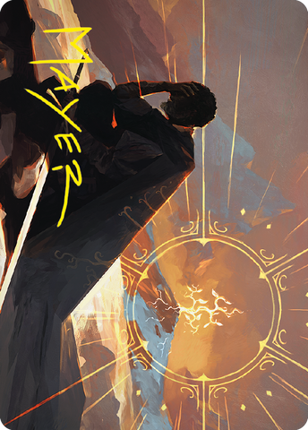 Aragorn, the Uniter Art Card (Gold-Stamped Signature) [The Lord of the Rings: Tales of Middle-earth Art Series] Magic: The Gathering