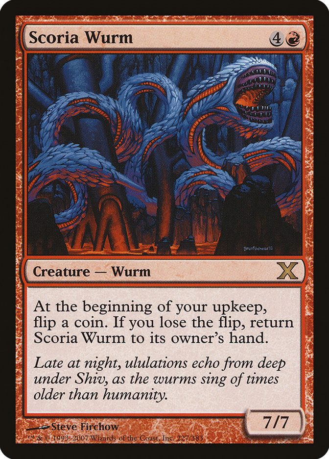 Scoria Wurm [Tenth Edition] Magic: The Gathering