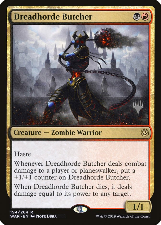 Dreadhorde Butcher (Promo Pack) [War of the Spark Promos] Magic: The Gathering