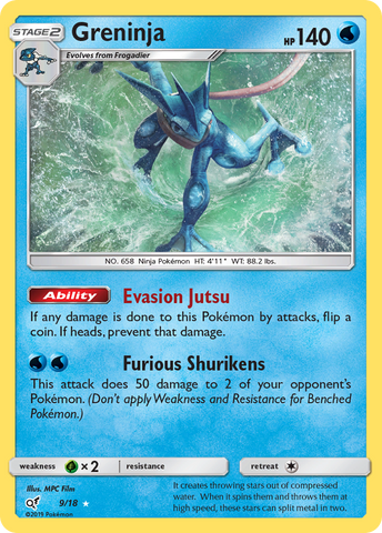Greninja (9/18) [Sun & Moon: Detective Pikachu] Pokémon