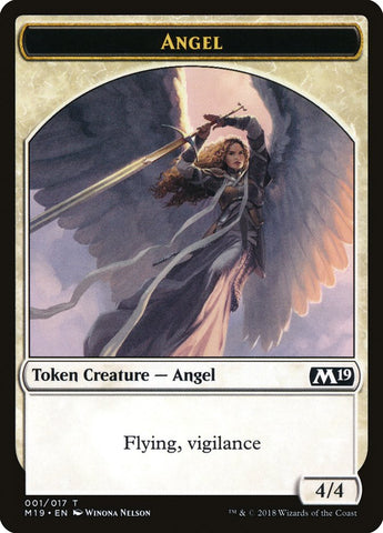 Angel Token [Core Set 2019 Tokens] Magic: The Gathering
