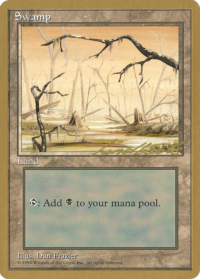 Swamp (ll370) (Leon Lindback) [Pro Tour Collector Set] Magic: The Gathering