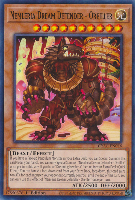 Nemleria Dream Defender - Oreiller [CYAC-EN016] Common Yu-Gi-Oh!
