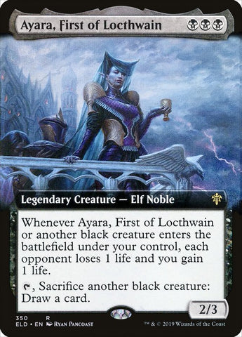 Ayara, First of Locthwain (Extended Art) [Throne of Eldraine] Magic: The Gathering