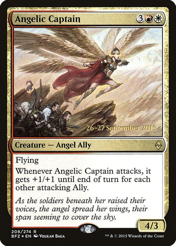 Angelic Captain [Battle for Zendikar Prerelease Promos] Magic: The Gathering