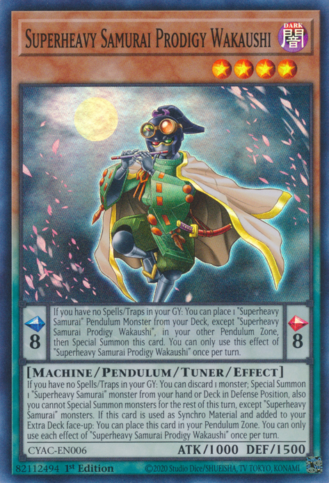 Superheavy Samurai Prodigy Wakaushi [CYAC-EN006] Super Rare Yu-Gi-Oh!