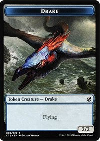 Drake // Human Double-Sided Token [Commander 2019 Tokens] Magic: The Gathering