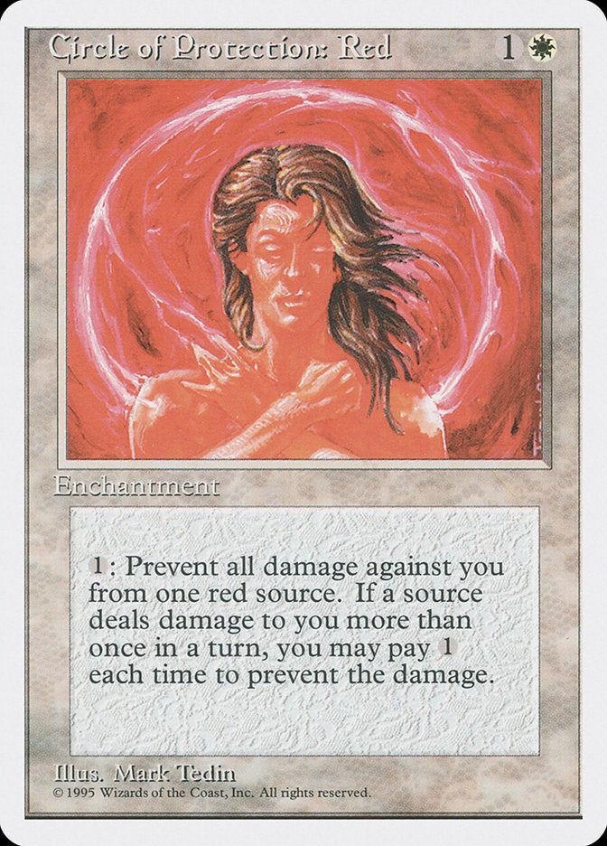 Circle of Protection: Red [Fourth Edition] Magic: The Gathering