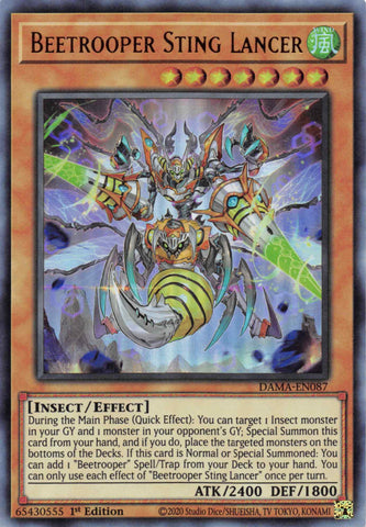 Beetrooper Sting Lancer [DAMA-EN087] Ultra Rare Yu-Gi-Oh!