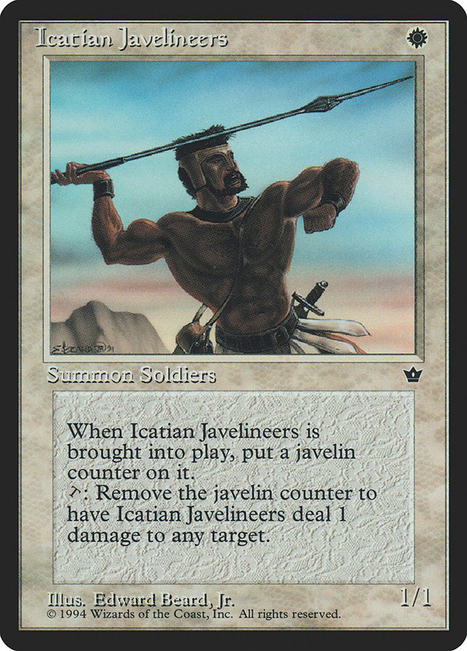 Icatian Javelineers (Edward P. Beard, Jr.) [Fallen Empires] Magic: The Gathering