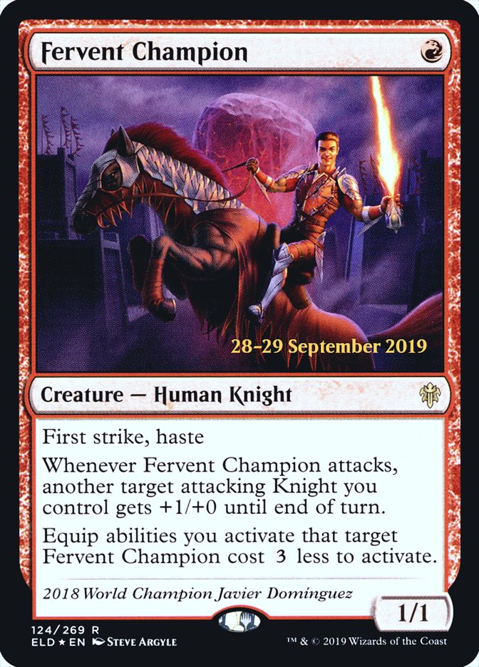 Fervent Champion [Throne of Eldraine Prerelease Promos] Magic: The Gathering