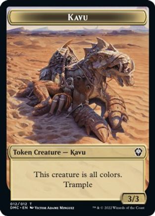 Kavu // Bear Double-Sided Token [Dominaria United Commander Tokens] Magic: The Gathering