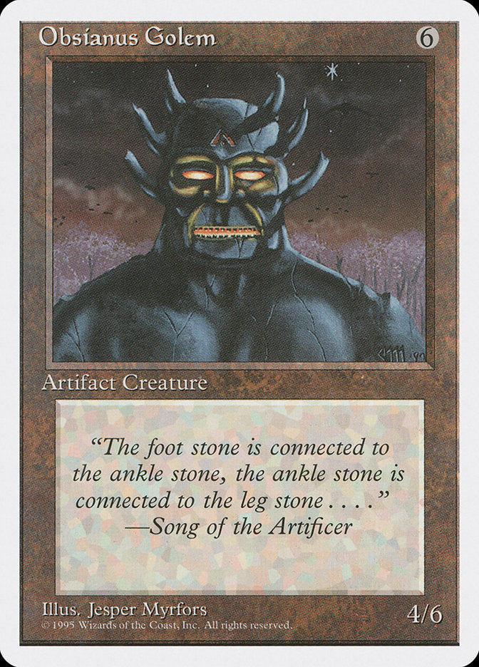 Obsianus Golem [Fourth Edition] Magic: The Gathering