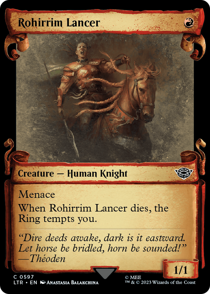 Rohirrim Lancer [The Lord of the Rings: Tales of Middle-Earth Showcase Scrolls] Magic: The Gathering