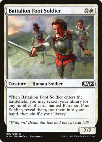 Battalion Foot Soldier [Core Set 2020] Magic: The Gathering