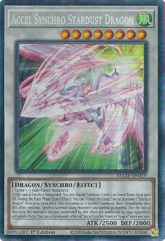 Accel Synchro Stardust Dragon [MAZE-EN019] Collector's Rare Yu-Gi-Oh!